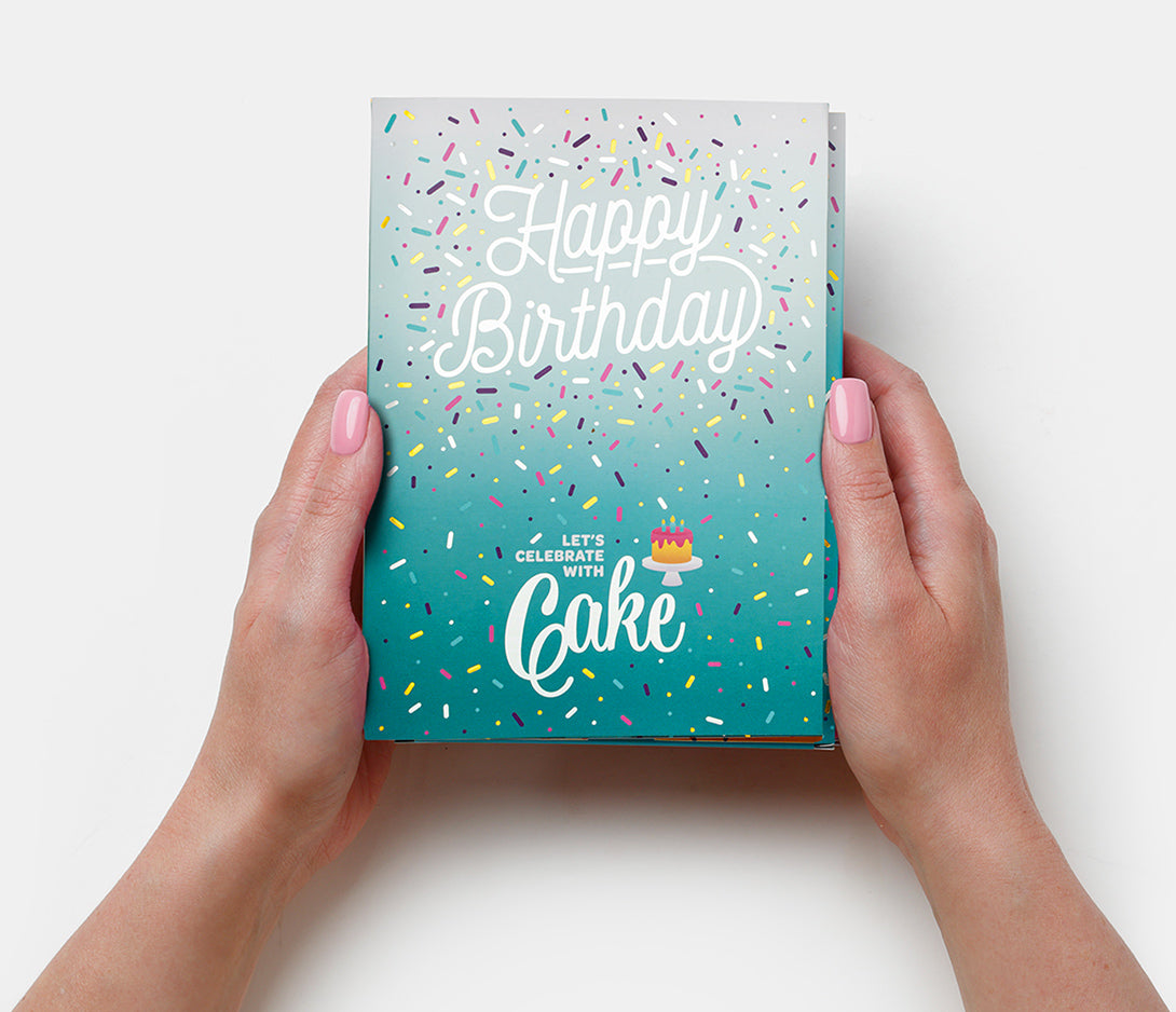 Birthday Cake Card – Teal