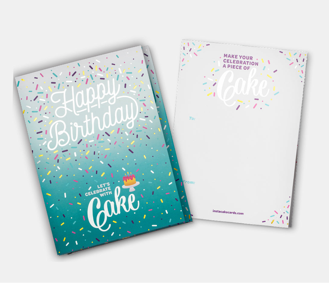 Birthday Cake Card – Teal