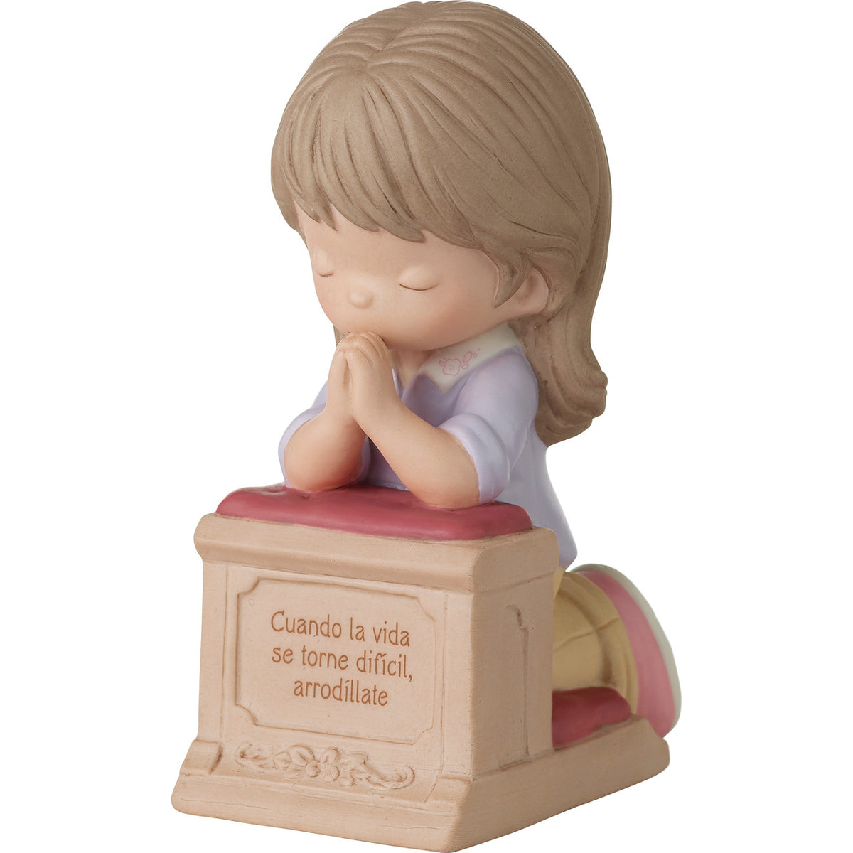 When Life Gets Too Hard To Stand, Kneel Brunette Hair/Medium Skin Spanish Figurine