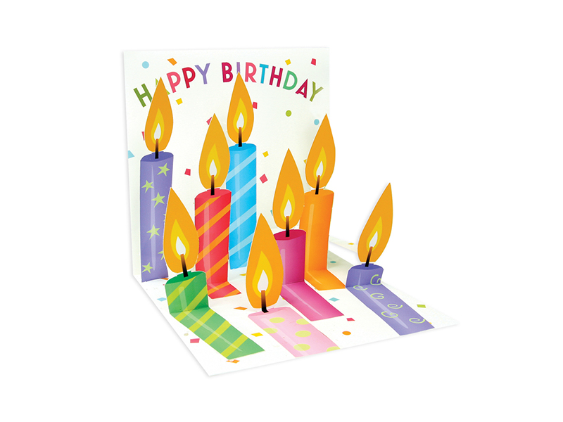 Birthday Candles Greeting Card, Party Supplies Delivery