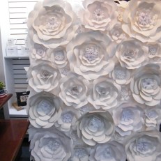 Paper Roses Flower Wall Backdrop